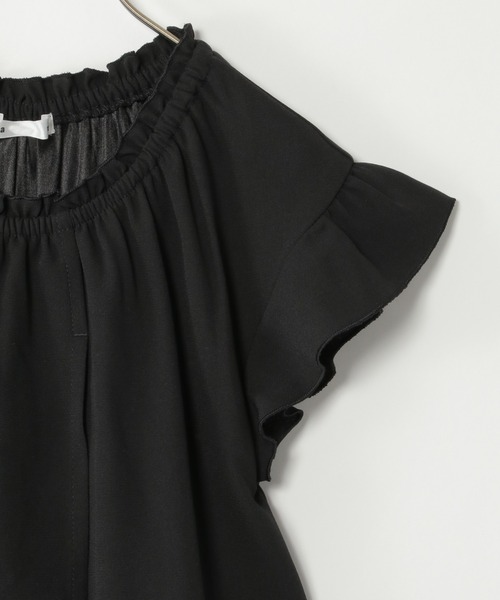 ikka（イッカ）の「ジョーゼットラップオールインワン（120~160cm）（つなぎ/オールインワン・キッズ・ブラック・150/130/120/140/160）」の5枚目の写真