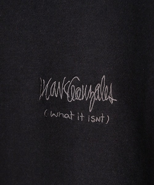 (What it isNt)ART BY MARKGONZALES(ワットイットイズント)の「【(What it isNt) ART BY MARK GONZALES/ワットイズイズント マークゴンザレス】ロゴワンポイントハーフジップフーディー/パーカー/バックプリント/ビッグシルエット(パーカー・メンズ・ブラック/ホワイト/アッシュグレー・XL/L/M)」の11枚目の写真
