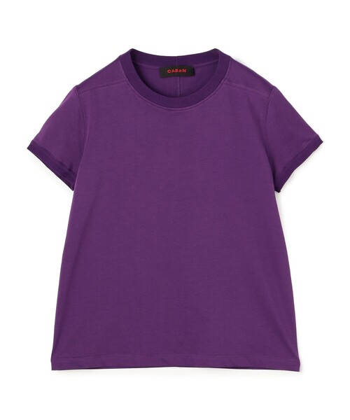caban(キャバン)の「コットン リブコンビクルーネックプルオーバー(Tシャツ/カットソー・レディース・ベージュ/グリーン/ダークブラウン/イエロー/ピンク/ダークパープル/ライトブルー/カーキ/ネイビー/ライトイエロー/ライトピンク/パープル/ライトグリーン・M/S)」の8枚目の写真