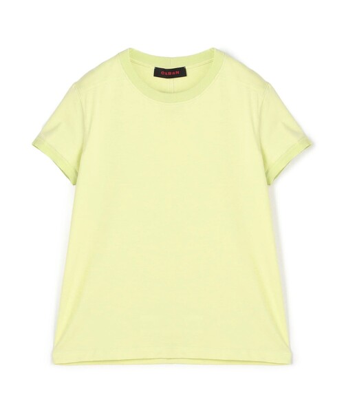 caban(キャバン)の「コットン リブコンビクルーネックプルオーバー(Tシャツ/カットソー・レディース・ベージュ/グリーン/ダークブラウン/イエロー/ピンク/ダークパープル/ライトブルー/カーキ/ネイビー/ライトイエロー/ライトピンク/パープル/ライトグリーン・M/S)」の5枚目の写真
