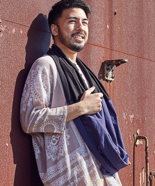 チャイハネ（チャイハネ）の「【チャイハネ】クールWAYスヌード（ネックウォーマー/スヌード・レディース・ナチュラル/ターコイズブルー/マスタード/ブラック・FREE）」の2枚目の写真