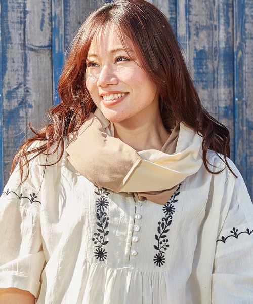 チャイハネ（チャイハネ）の「【チャイハネ】クールWAYスヌード（ネックウォーマー/スヌード・レディース・ナチュラル/ターコイズブルー/マスタード/ブラック・FREE）」の14枚目の写真