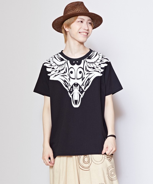 チャイハネ(チャイハネ)の「【チャイハネ】洋輔×Amina トリックナTシャツ(Tシャツ/カットソー・メンズ・イエロー/ホワイト/ブラック・L/M)」の3枚目の写真