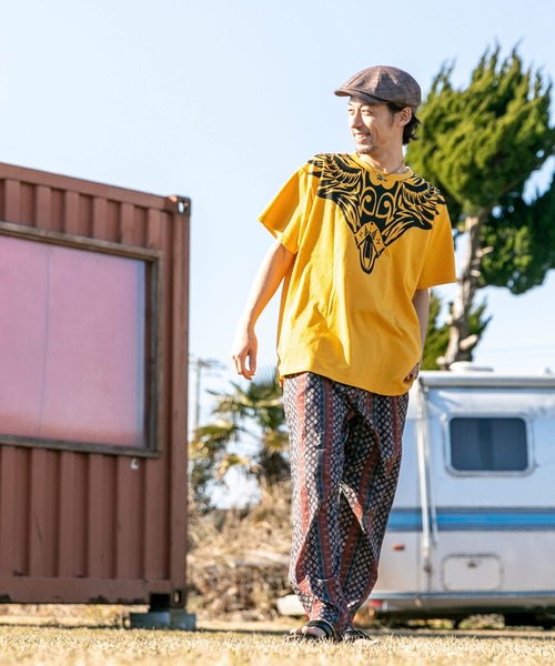チャイハネ(チャイハネ)の「【チャイハネ】洋輔×Amina トリックナTシャツ(Tシャツ/カットソー・メンズ・イエロー/ホワイト/ブラック・L/M)」の7枚目の写真