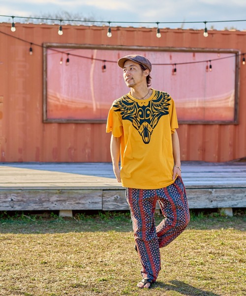 チャイハネ(チャイハネ)の「【チャイハネ】洋輔×Amina トリックナTシャツ(Tシャツ/カットソー・メンズ・イエロー/ホワイト/ブラック・L/M)」の12枚目の写真