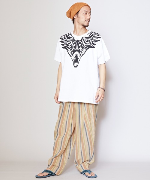 チャイハネ(チャイハネ)の「【チャイハネ】洋輔×Amina トリックナTシャツ(Tシャツ/カットソー・メンズ・イエロー/ホワイト/ブラック・L/M)」の22枚目の写真