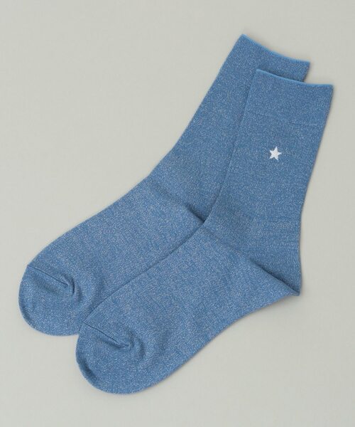 CONVERSE TOKYO（コンバーストウキョウ）の「STAR ★ GLITTER SOX（ソックス/靴下・レディース・オレンジ/ブラック/サックスブルー/ホワイト/ブルー/グレー・1）」の12枚目の写真