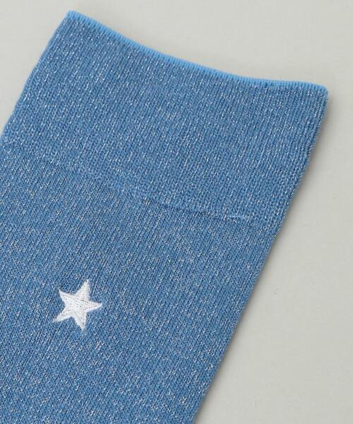 CONVERSE TOKYO（コンバーストウキョウ）の「STAR ★ GLITTER SOX（ソックス/靴下・レディース・オレンジ/ブラック/サックスブルー/ホワイト/ブルー/グレー・1）」の13枚目の写真