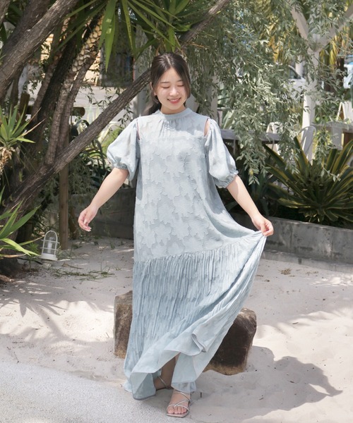 Olu.（オルドット）の「2wayジャガードワンピース（ワンピース・レディース・アイボリー/ブラック/ブルー・FREE）」の3枚目の写真