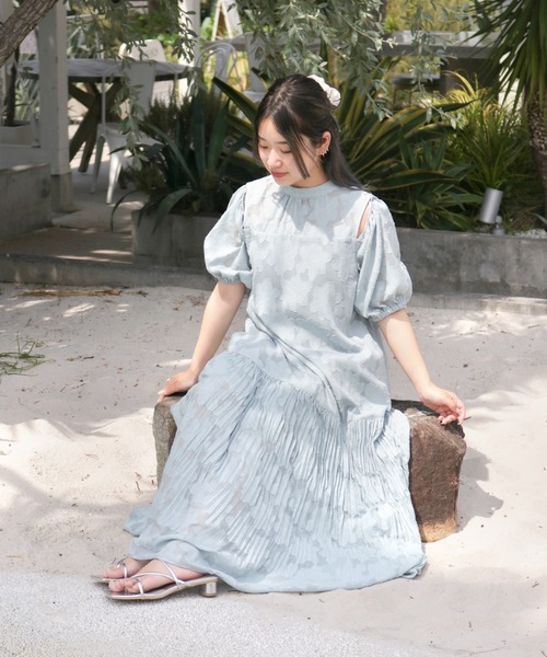 Olu.（オルドット）の「2wayジャガードワンピース（ワンピース・レディース・アイボリー/ブラック/ブルー・FREE）」の6枚目の写真