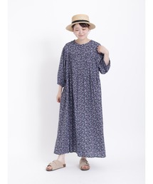 Samansa Mos2 | 小花柄綿レーヨン前後着ワンピース(ワンピース)