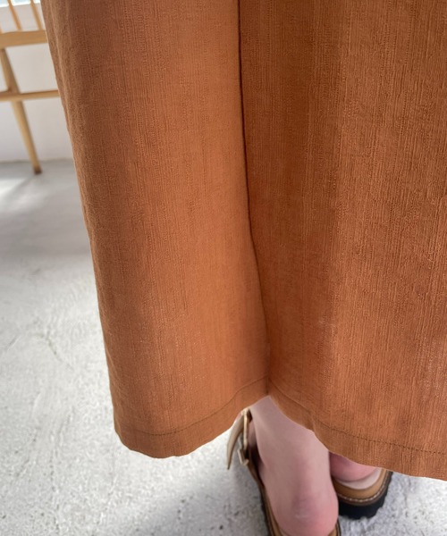 un dix cors（アンディコール）の「織柄リブ切替ジャンスカ（ジャンパースカート・レディース・オレンジ/ライトグレー・FREE）」の20枚目の写真