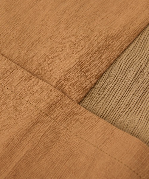 un dix cors（アンディコール）の「織柄リブ切替ジャンスカ（ジャンパースカート・レディース・オレンジ/ライトグレー・FREE）」の21枚目の写真