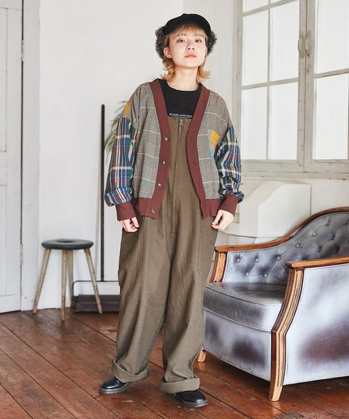 CUBE SUGAR（キューブシュガー）の「無地バックツイルフロントジップオーバーオール（サロペット/オーバーオール・レディース・ブラウン/カーキ/ナチュラル・M）」の19枚目の写真