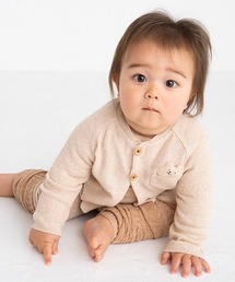 POMPKINS（ポプキンズ）の「【pompkins BABY / ポプキンズベビー】オーガニックニット カノコ編みベビーカーディガン（カーディガン/ボレロ）」