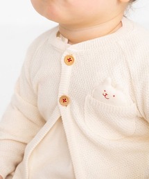POMPKINS（ポプキンズ）の「【pompkins BABY / ポプキンズベビー】オーガニックニット カノコ編みベビーカーディガン（カーディガン/ボレロ）」