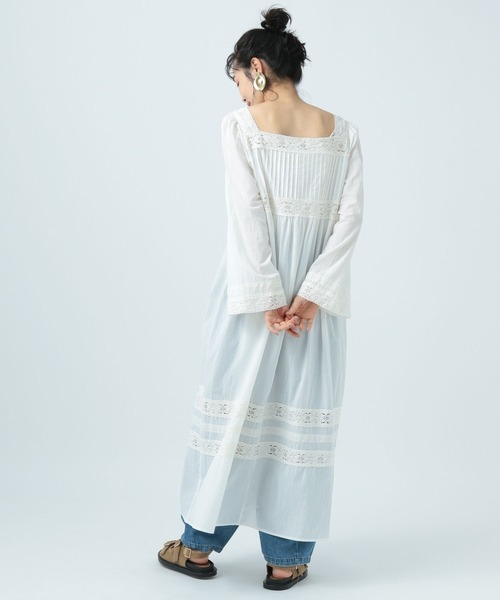 BAYFLOW(ベイフロー)の「ヴィンテージスタイルワンピース(ワンピース・レディース・ブルー/オフホワイト/ブラック・SMALL/MEDIUM)」の7枚目の写真