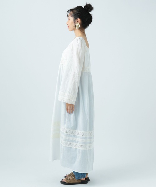 BAYFLOW(ベイフロー)の「ヴィンテージスタイルワンピース(ワンピース・レディース・ブルー/オフホワイト/ブラック・SMALL/MEDIUM)」の15枚目の写真