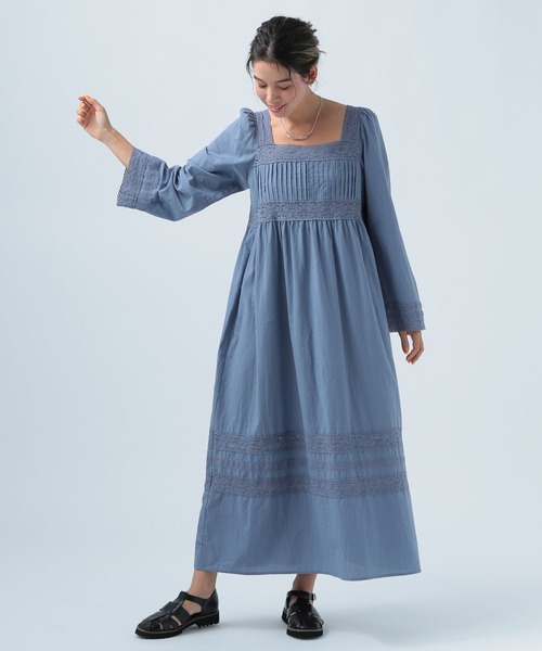 BAYFLOW(ベイフロー)の「ヴィンテージスタイルワンピース(ワンピース・レディース・ブルー/オフホワイト/ブラック・SMALL/MEDIUM)」の12枚目の写真
