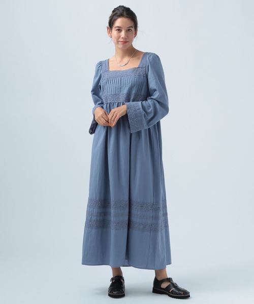 BAYFLOW(ベイフロー)の「ヴィンテージスタイルワンピース(ワンピース・レディース・ブルー/オフホワイト/ブラック・SMALL/MEDIUM)」の13枚目の写真