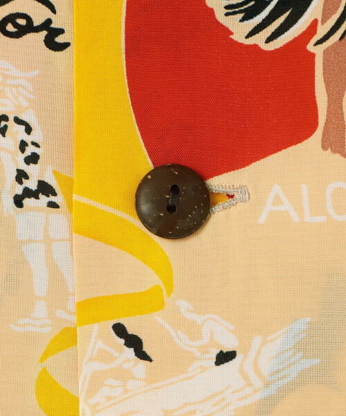 SUN SURF（サンサーフ）の「SUN SURF SP | 半袖ハワイアンシャツ KILOHANA "HAWAIIAN HOSPITALITY" WOMEN（シャツ/ブラウス・レディース・ブルー系その他5/ベージュ系その他・S）」の8枚目の写真