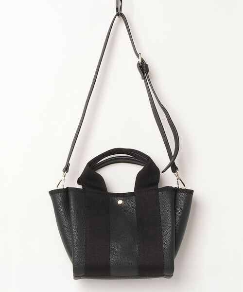 fredy emue(フレディエミュ)の「ショルダー付きテープトートバッグ(トートバッグ・レディース・ブラック/グレー・FREE)」の6枚目の写真