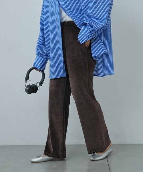 Franklin Climbing(フランクリンクライミング)の「【Retreat】ダウニーベロアフレアパンツ(その他パンツ・レディース・マスタード/ブラウン/スカイブルー・ONE SIZE)」の4枚目の写真