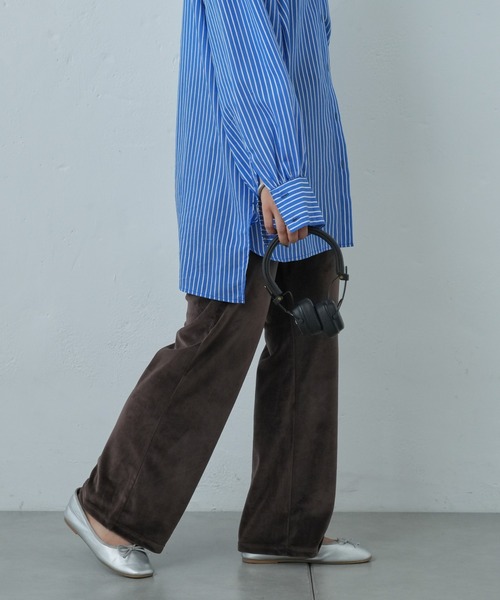 Franklin Climbing(フランクリンクライミング)の「【Retreat】ダウニーベロアフレアパンツ(その他パンツ・レディース・マスタード/ブラウン/スカイブルー・ONE SIZE)」の6枚目の写真