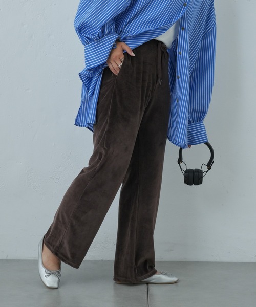 Franklin Climbing(フランクリンクライミング)の「【Retreat】ダウニーベロアフレアパンツ(その他パンツ・レディース・マスタード/ブラウン/スカイブルー・ONE SIZE)」の9枚目の写真