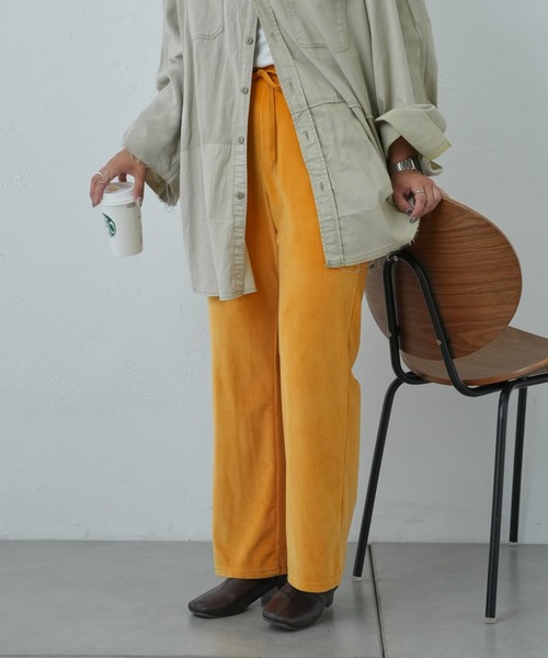 Franklin Climbing(フランクリンクライミング)の「【Retreat】ダウニーベロアフレアパンツ(その他パンツ・レディース・マスタード/ブラウン/スカイブルー・ONE SIZE)」の14枚目の写真