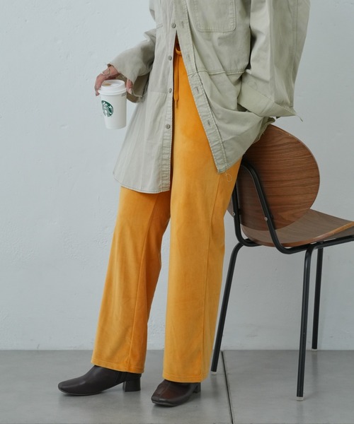 Franklin Climbing(フランクリンクライミング)の「【Retreat】ダウニーベロアフレアパンツ(その他パンツ・レディース・マスタード/ブラウン/スカイブルー・ONE SIZE)」の15枚目の写真