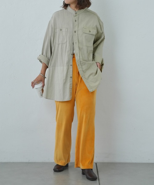 Franklin Climbing(フランクリンクライミング)の「【Retreat】ダウニーベロアフレアパンツ(その他パンツ・レディース・マスタード/ブラウン/スカイブルー・ONE SIZE)」の18枚目の写真