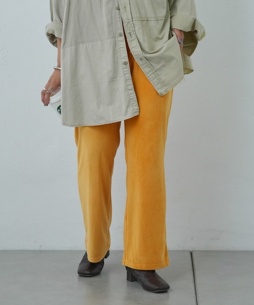 Franklin Climbing(フランクリンクライミング)の「【Retreat】ダウニーベロアフレアパンツ(その他パンツ・レディース・マスタード/ブラウン/スカイブルー・ONE SIZE)」の17枚目の写真