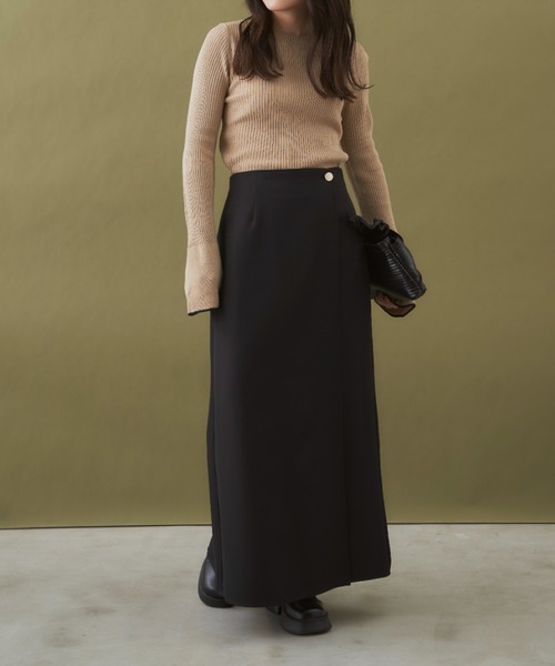 Shelly island（シェリーアイランド）の「配色リブプルオーバー（ニット/セーター・レディース・ベージュ/ホワイト/ブラック・FREE）」の14枚目の写真