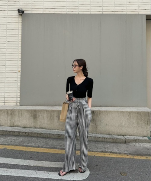 REBALANCE（リバランス）の「ギンガムチェックフレアパンツ（その他パンツ・レディース・A・FREE）」の17枚目の写真