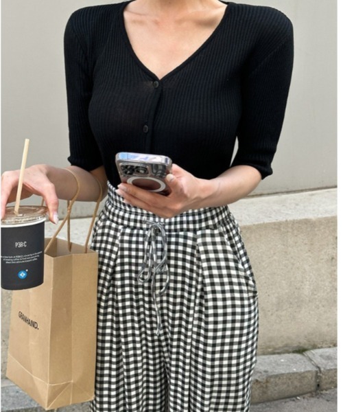 REBALANCE（リバランス）の「ギンガムチェックフレアパンツ（その他パンツ・レディース・A・FREE）」の10枚目の写真