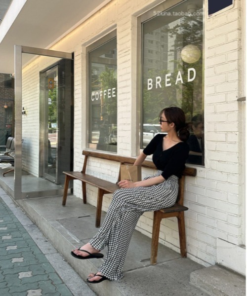 REBALANCE（リバランス）の「ギンガムチェックフレアパンツ（その他パンツ・レディース・A・FREE）」の13枚目の写真