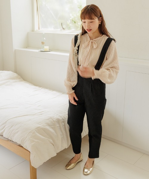 flower（フラワー）の「ギャザーレザーバッグ（ショルダーバッグ・レディース・ブラック/アイボリー・FREE）」の10枚目の写真