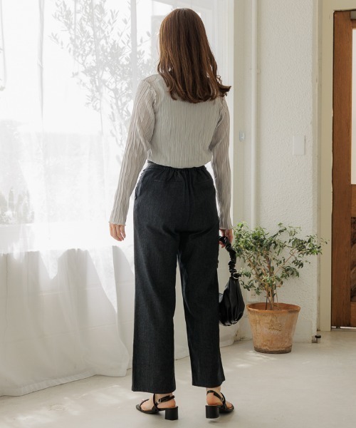 flower（フラワー）の「ギャザーレザーバッグ（ショルダーバッグ・レディース・ブラック/アイボリー・FREE）」の14枚目の写真