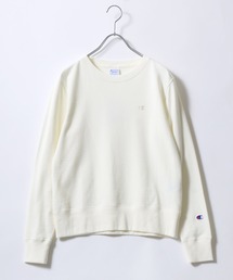 Champion(チャンピオン)ワンポイントロゴ刺繍 裏毛スウェットトップス/無地トレーナー レディース