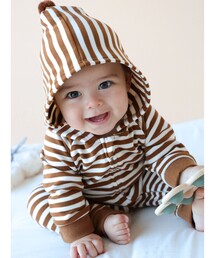 こども ビームス / ベビー ボーダー ファスナー カバーオール 23(70~80cm)