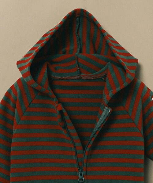 こども ビームス(コドモビームス)の「こども ビームス / ベビー ボーダー ファスナー カバーオール 23(70~80cm)(ロンパース・キッズ・ピンク/オリーブ/オフホワイト・70/80)」の12枚目の写真