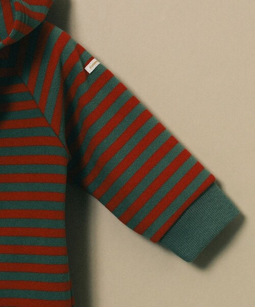 こども ビームス(コドモビームス)の「こども ビームス / ベビー ボーダー ファスナー カバーオール 23(70~80cm)(ロンパース・キッズ・ピンク/オリーブ/オフホワイト・70/80)」の13枚目の写真