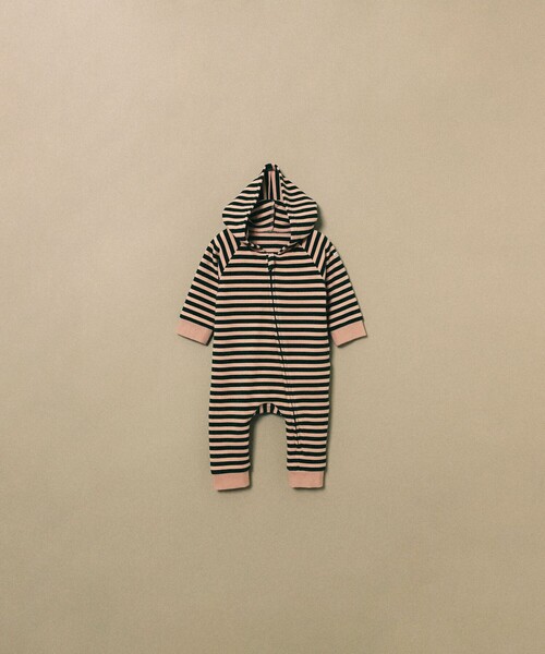 こども ビームス(コドモビームス)の「こども ビームス / ベビー ボーダー ファスナー カバーオール 23(70~80cm)(ロンパース・キッズ・ピンク/オリーブ/オフホワイト・70/80)」の21枚目の写真