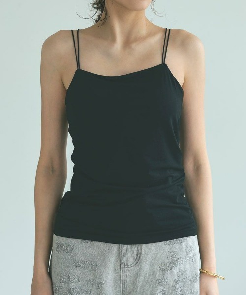 DONOBAN（ドノバン）の「ナローストラップキャミ（キャミソール・レディース・ホワイト/ブラック/ブラウン・FREE）」の14枚目の写真
