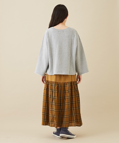 CUBE SUGAR（キューブシュガー）の「吊り裏毛スウェットロゴプリントラグランスリーブプルオーバー（スウェット・レディース・レッド/トップグレー/ネイビー/ホワイト・M）」の12枚目の写真