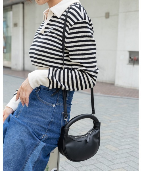 3.3 Field Trip （3.3フィールドトリップ）の「3.3 Field Trip／ムーンBAG 2979914（ショルダーバッグ・レディース・ブラック/ピンク/オフホワイト・0）」の3枚目の写真