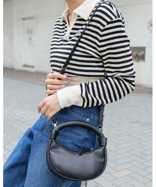 3.3 Field Trip （3.3フィールドトリップ）の「3.3 Field Trip／ムーンBAG 2979914（ショルダーバッグ・レディース・ブラック/ピンク/オフホワイト・0）」の20枚目の写真