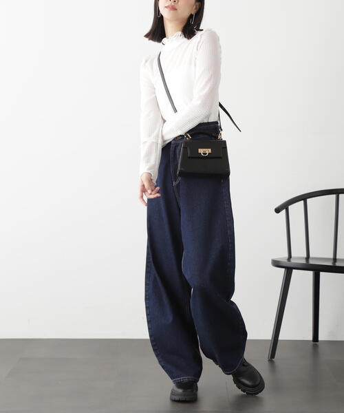 FREE'S MART(フリーズマート)の「◆フリルシアーハイネックカットソー(Tシャツ/カットソー・レディース・ブラック/ブルー/ホワイト・FREE)」の14枚目の写真