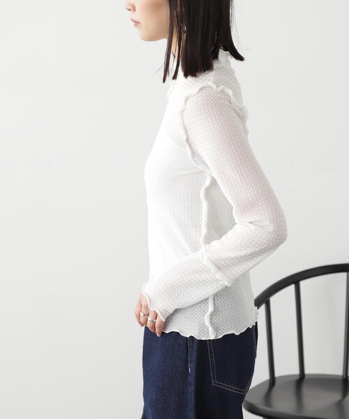 FREE'S MART(フリーズマート)の「◆フリルシアーハイネックカットソー(Tシャツ/カットソー・レディース・ブラック/ブルー/ホワイト・FREE)」の18枚目の写真